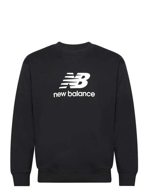 Se New Balance Sport Essentials French Terry Logo Crew New Balance Black ved Booztlet