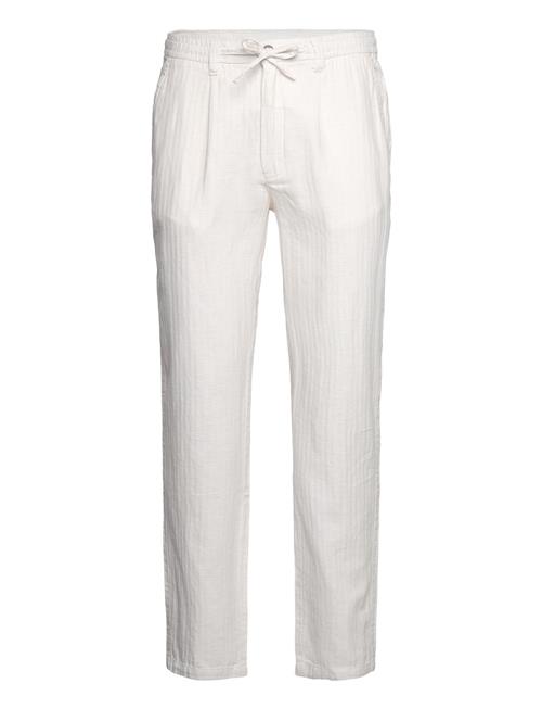 Se Lindbergh Linen Blend Herringb Pants Lindbergh White ved Booztlet