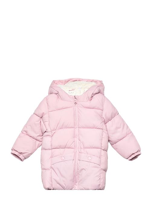 Se Mango Padded Anorak With Shearling Lining Mango Pink ved Booztlet