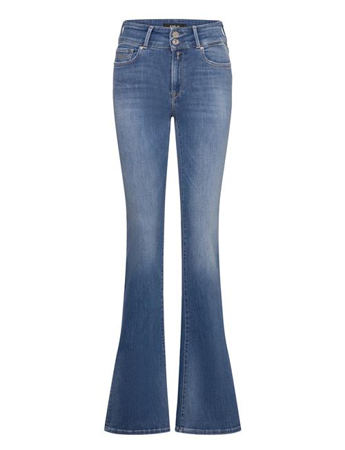 Se Replay Newluz Flare Trousers Flare Replay Blue ved Booztlet