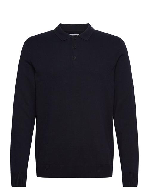 Se Jack & Jones Jjfred Knit Ls Polo Aw24 Jack & J S Navy ved Booztlet