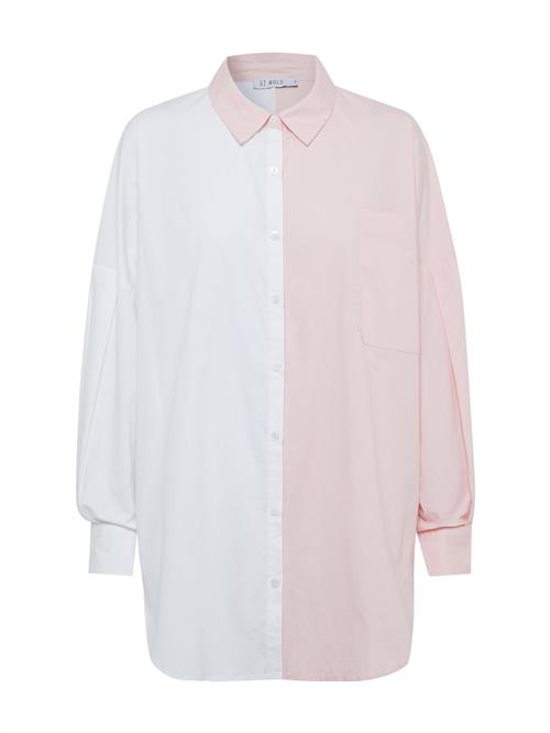 St MRLO Bluse 'REQUISITE'  lys pink / hvid