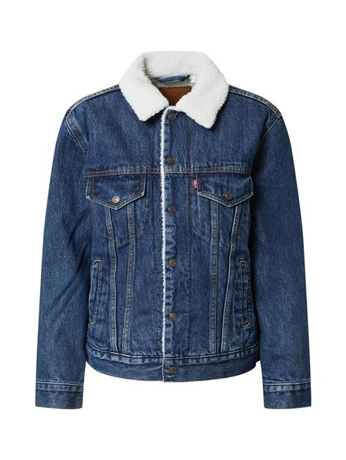 LEVI'S ® Overgangsjakke 'Ex BF Sherpa Trucker'  blå / hvid