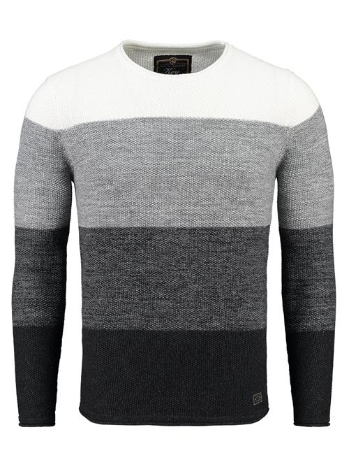 Key Largo Pullover 'Jogi'  mørkegrå / grå-meleret / sort / hvid