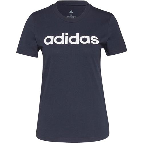 Se ADIDAS SPORTSWEAR Funktionsbluse 'Essentials  Logo'  navy / hvid ved About You