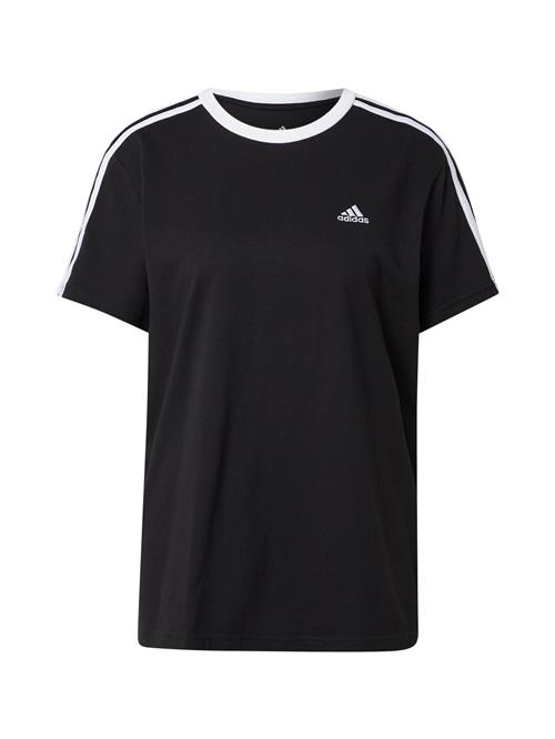 Se ADIDAS SPORTSWEAR Funktionsbluse 'Essentials 3-Stripes'  sort / hvid ved About You