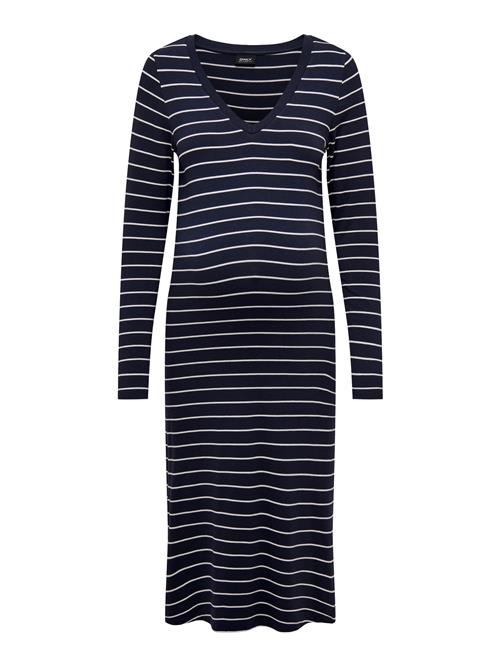 Only Maternity Kjole  navy / hvid