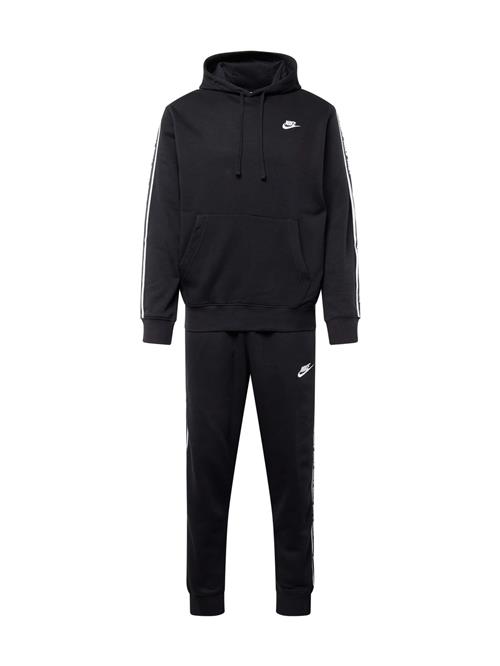 Nike Sportswear Joggingdragt 'CLUB FLEECE'  sort / hvid