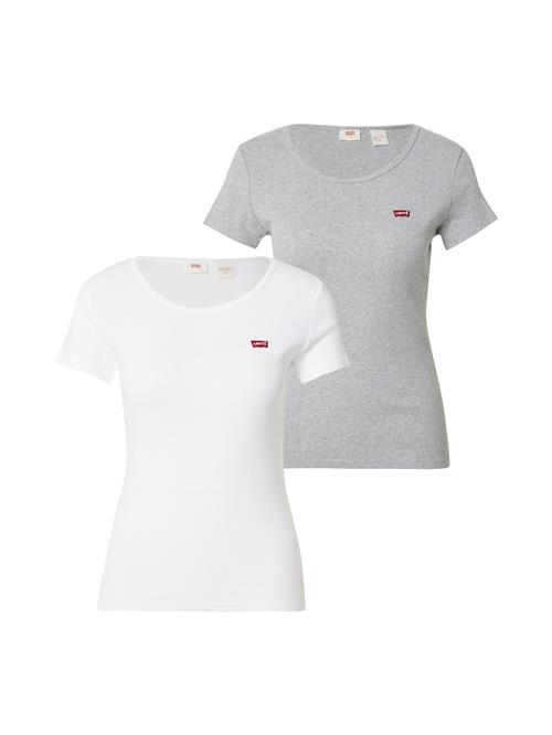 LEVI'S ® Shirts '2 Pack Crewneck Tee'  grå-meleret / rød / hvid