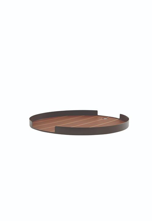 OYOY LIVING DESIGN Serveringsfade 'Oka Tray'  creme / brun / sort