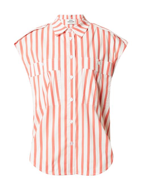 MADS NORGAARD COPENHAGEN Bluse 'Kriz'  melon / hvid