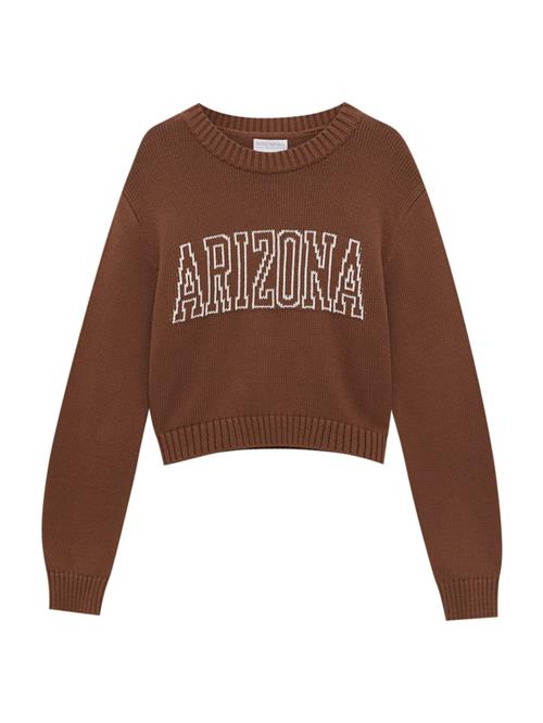 Pull&Bear Pullover  brun / hvid