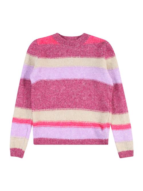 Se KIDS ONLY Pullover 'ELAINE'  beige / orkidee / lyselilla / pink ved About You