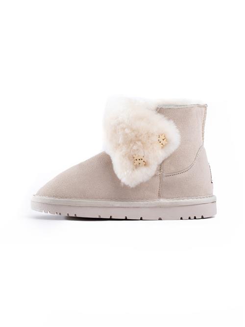 Se Gooce Snowboots 'Juni'  beige / hvid ved About You