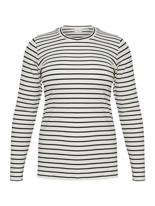 Se KAFFE CURVE Shirts 'Clia'  grøn / hvid ved About You