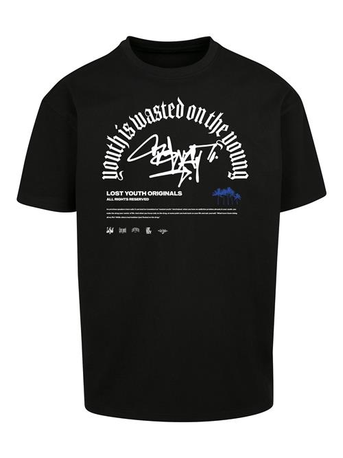 Se Lost Youth Bluser & t-shirts 'GRAFFITI'  royalblå / sort / hvid ved About You