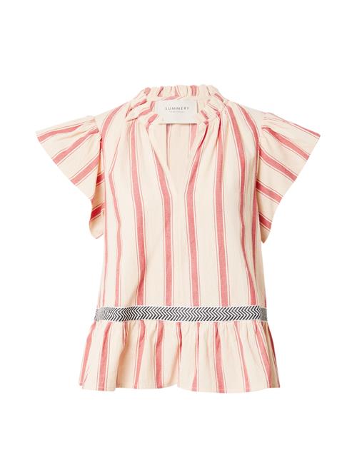 Se Summery Copenhagen Bluse 'Octavie'  beige / pink / sort ved About You