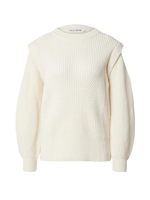 PULZ Jeans Pullover 'MARLA'  hvid