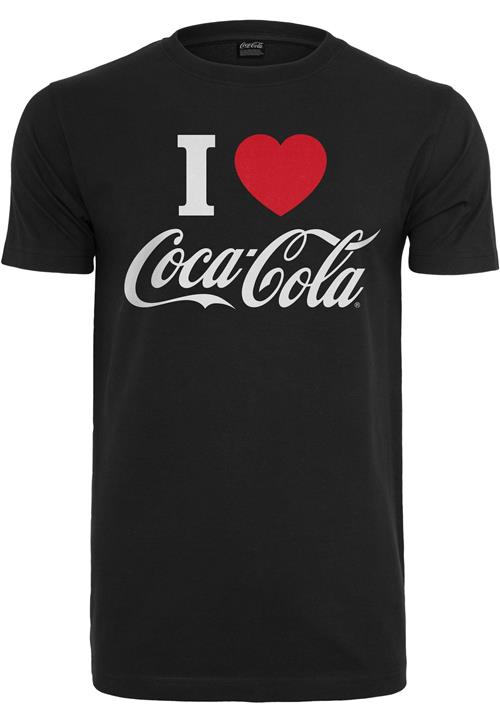 Se Merchcode Bluser & t-shirts 'Coca Cola I Love Coke'  rød / sort / hvid ved About You