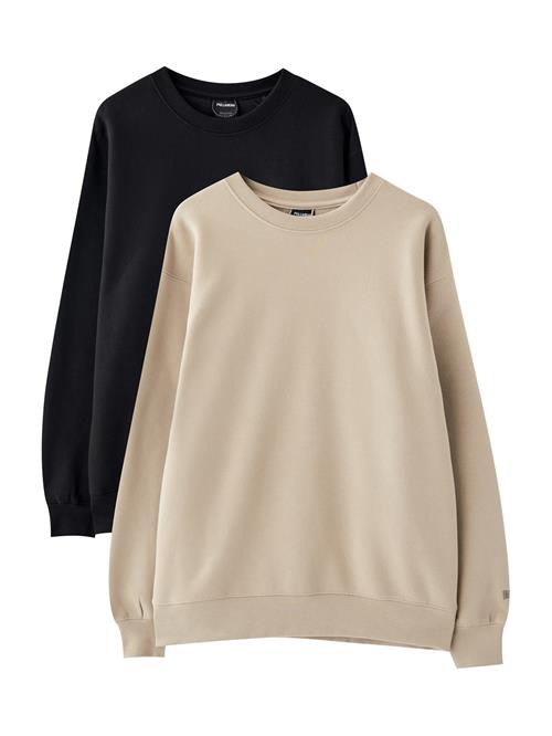 Se Pull&Bear Sweatshirt  nude / sort ved About You