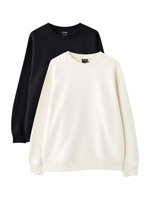 Pull&Bear Sweatshirt  sort / hvid