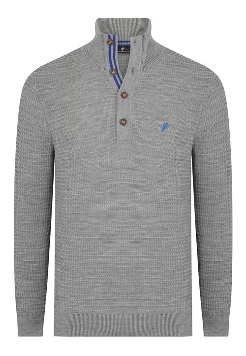 DENIM CULTURE Pullover 'Lindon'  blå / grå-meleret