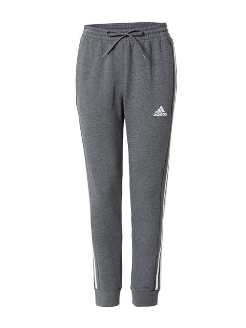 Se ADIDAS SPORTSWEAR Sportsbukser 'Essentials'  grå / hvid ved About You