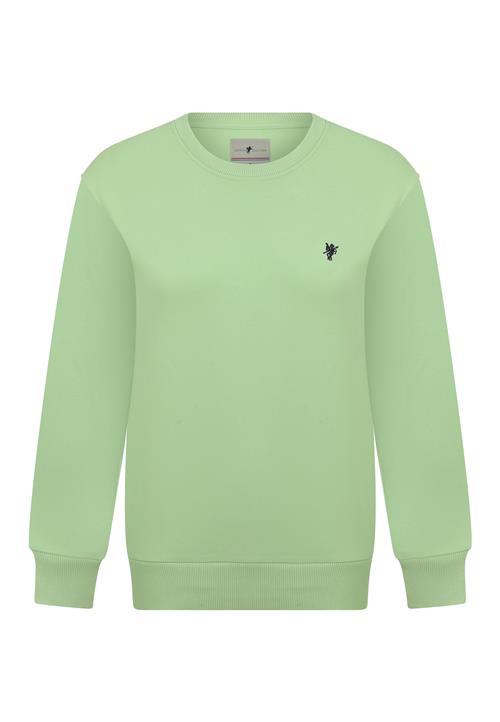 DENIM CULTURE Sweatshirt 'Felicity'  lysegrøn / sort