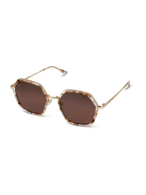 Se Kapten & Son Solbriller 'Amsterdam Edge Toffee Tortoise Brown'  brun / guld / transparent ved About You