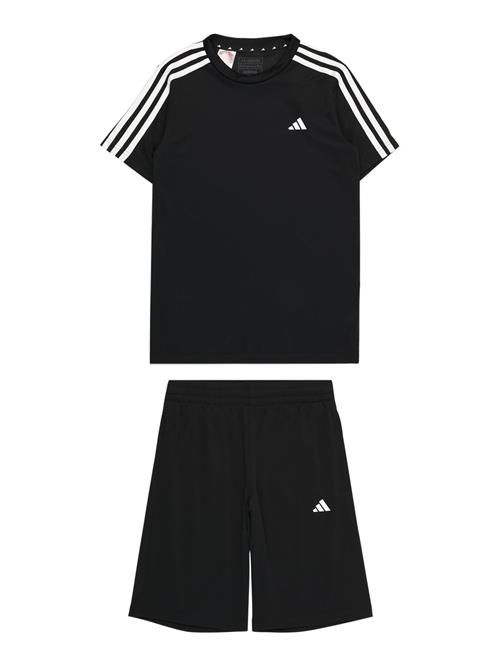 ADIDAS SPORTSWEAR Træningsdragt 'Train Essentials Aeroready 3-Stripes -Fit'  sort / hvid