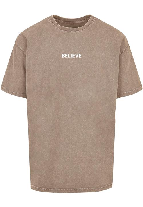 Merchcode Bluser & t-shirts 'Believe Front'  brun / hvid