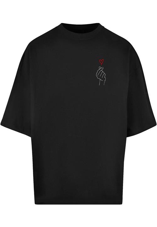 Merchcode Bluser & t-shirts 'K Heart'  rød / sort / hvid