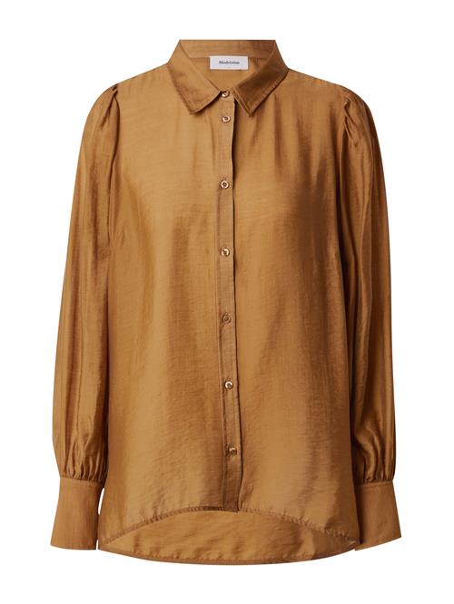 modström Bluse 'Oskar'  cognac