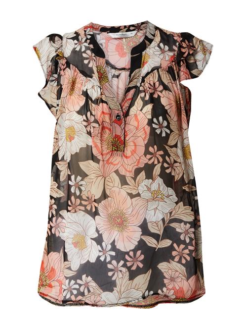 Summum Bluse  gammelrosa / pastelrød / sort / hvid