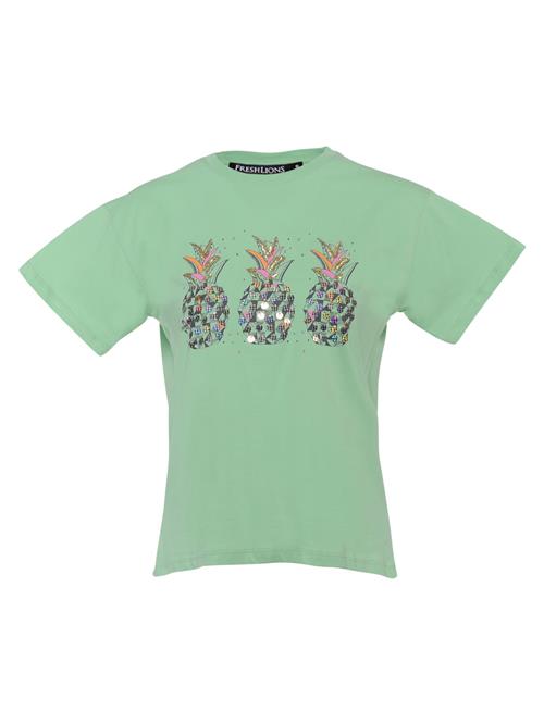 FRESHLIONS Shirts 'Ananas'  blå / guld / grafit / lysegrøn / lys pink