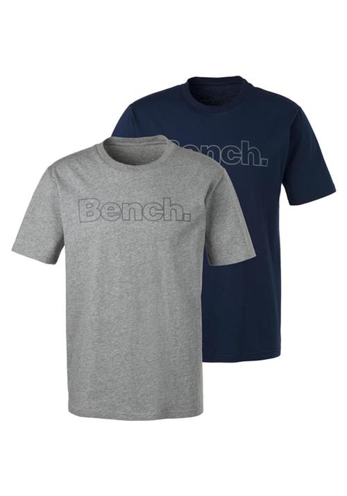 BENCH Bluser & t-shirts  blå-meleret / grå-meleret