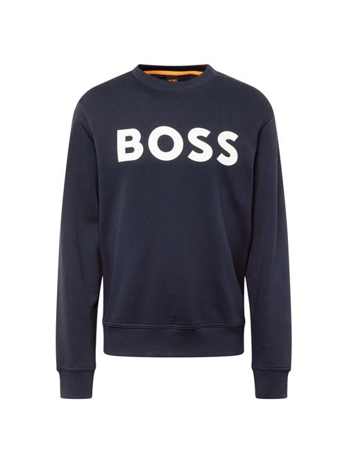 BOSS Sweatshirt  mørkeblå / hvid