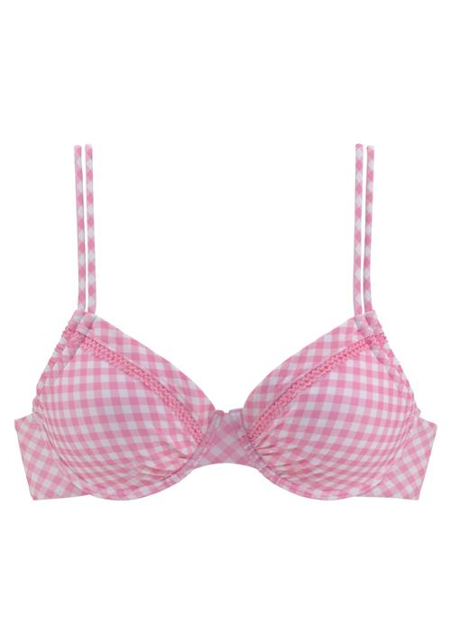 BUFFALO Bikinioverdel  pink / hvid