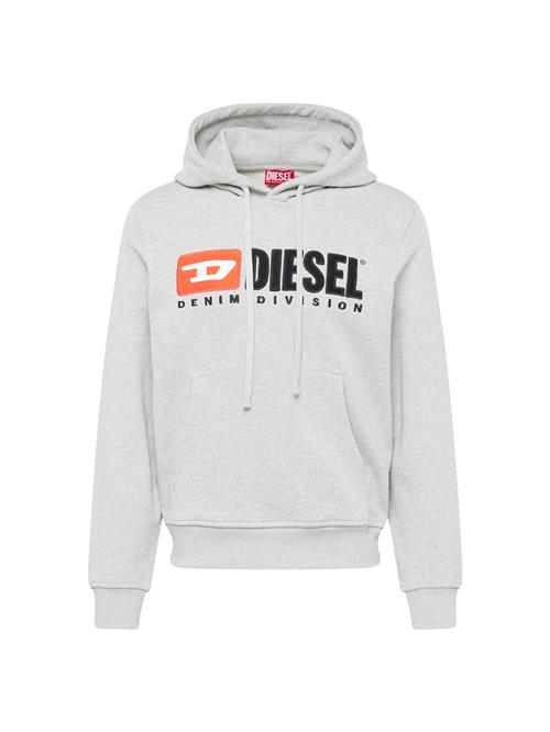 DIESEL Sweatshirt 'Ginn'  grå-meleret / rød / sort / hvid