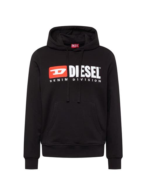 DIESEL Sweatshirt 'Ginn'  rød / sort / hvid