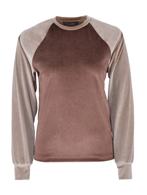 FRESHLIONS Sweatshirt 'CLORE'  beige / mørkebrun