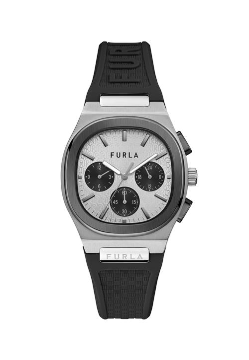 FURLA Analogt ur 'Furla multi travel'  sort / sølv