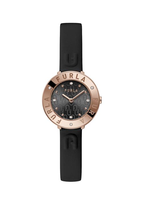 FURLA Analogt ur 'Essential'  rosa guld / sort