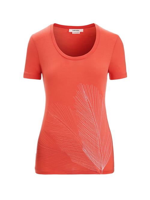 ICEBREAKER Funktionsbluse 'Scoop Plume'  orange / hvid