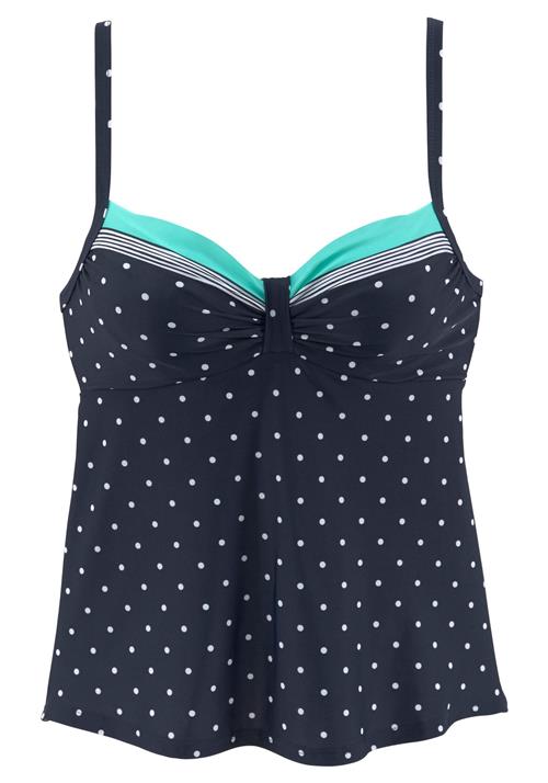 LASCANA Tankini-overdel 'Monroe'  navy / turkis