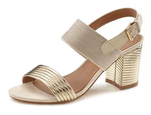 Se LASCANA Sandaler  beige / guld ved About You