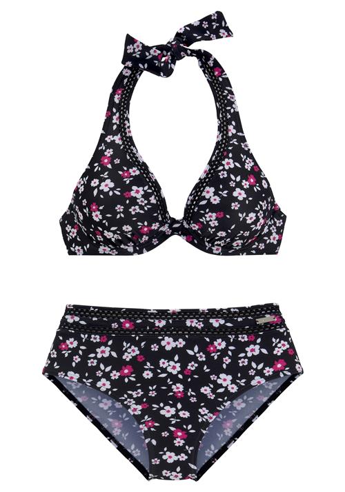 LASCANA Bikini  pink / sort / hvid