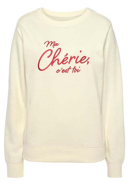 Se VIVANCE Sweatshirt 'VIVANCE'  creme / rød ved About You