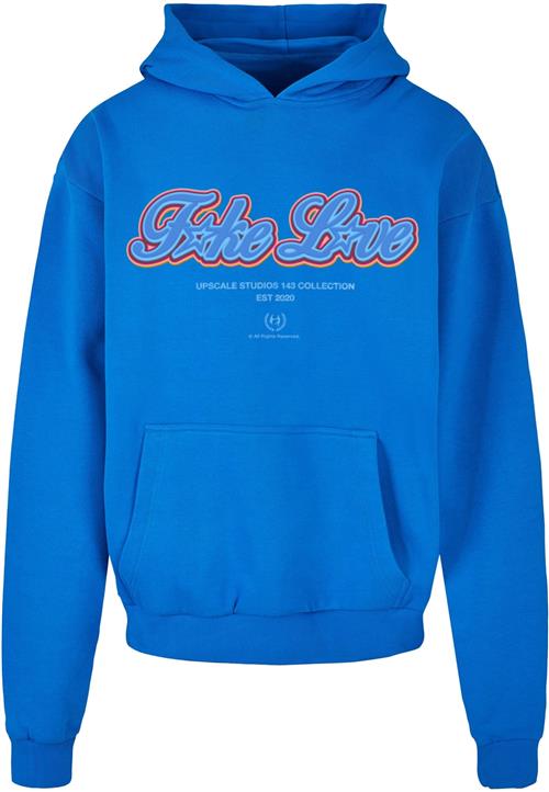 MT Upscale Sweatshirt 'F*ke L*ve'  koboltblåt / azur / orange / burgunder