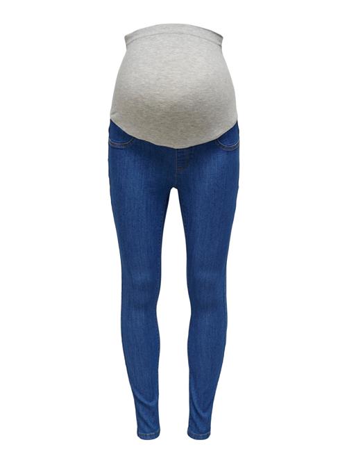 Only Maternity Jeggings 'Rain'  blue denim / hvid